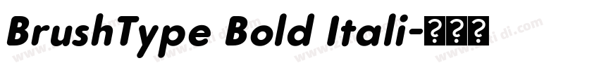 BrushType Bold Itali字体转换
